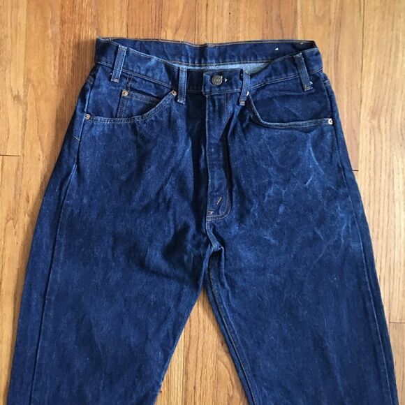 VINTAGE 1980’s Levi’s 505 Orange Tab Dark Wash Jeans | 34 Waist - Picture 2 of 8